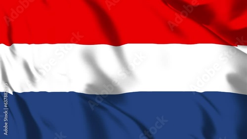 オランダの国旗がはためいています。30秒でループします。 photo