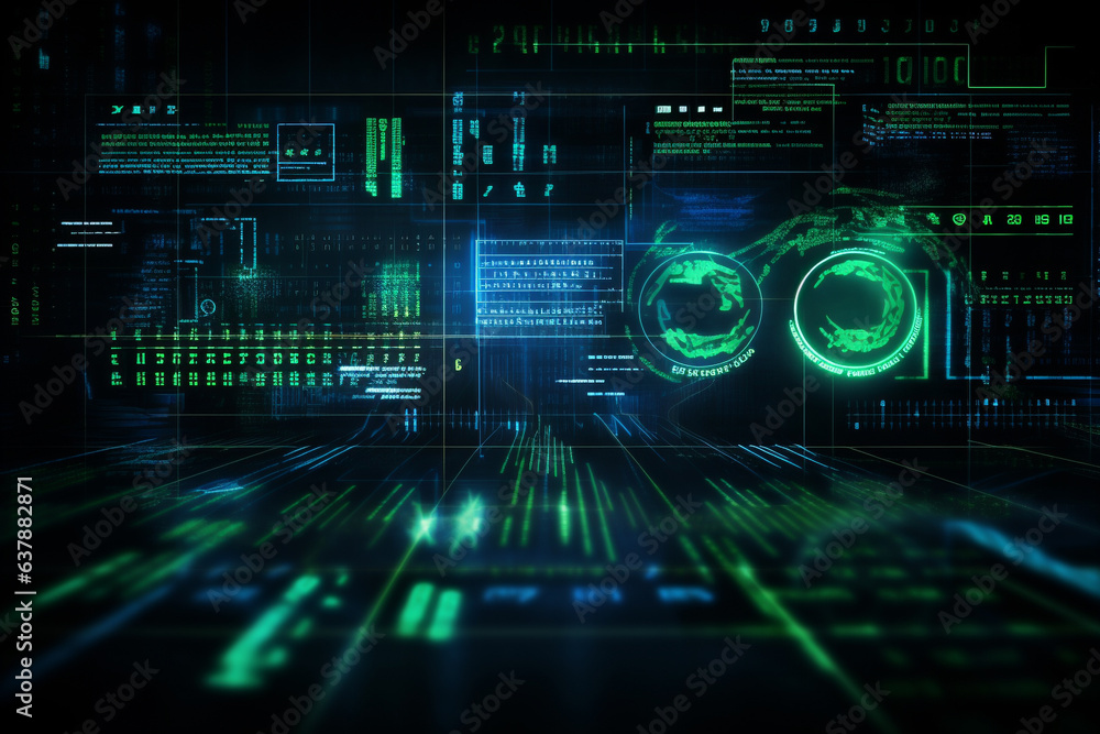 Obraz premium Abstract technology digital line electronic network data innovation concept background.