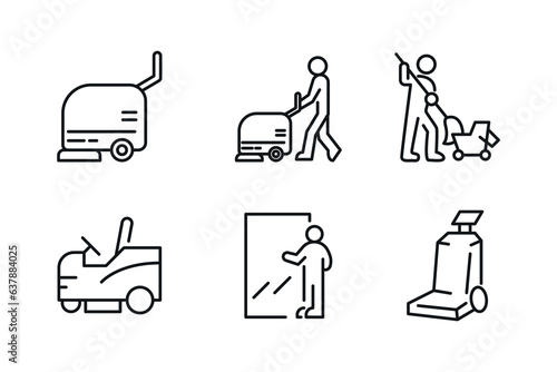 Industrial Cleaning Service. Cleaning machine.