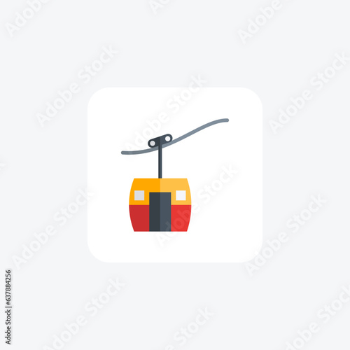 Festive Elevator Enchantment Flat Icon