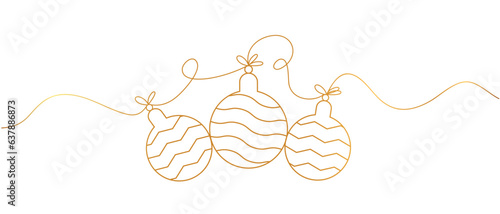 christmas vector , christmas ball line art style illustration vector eps 10	