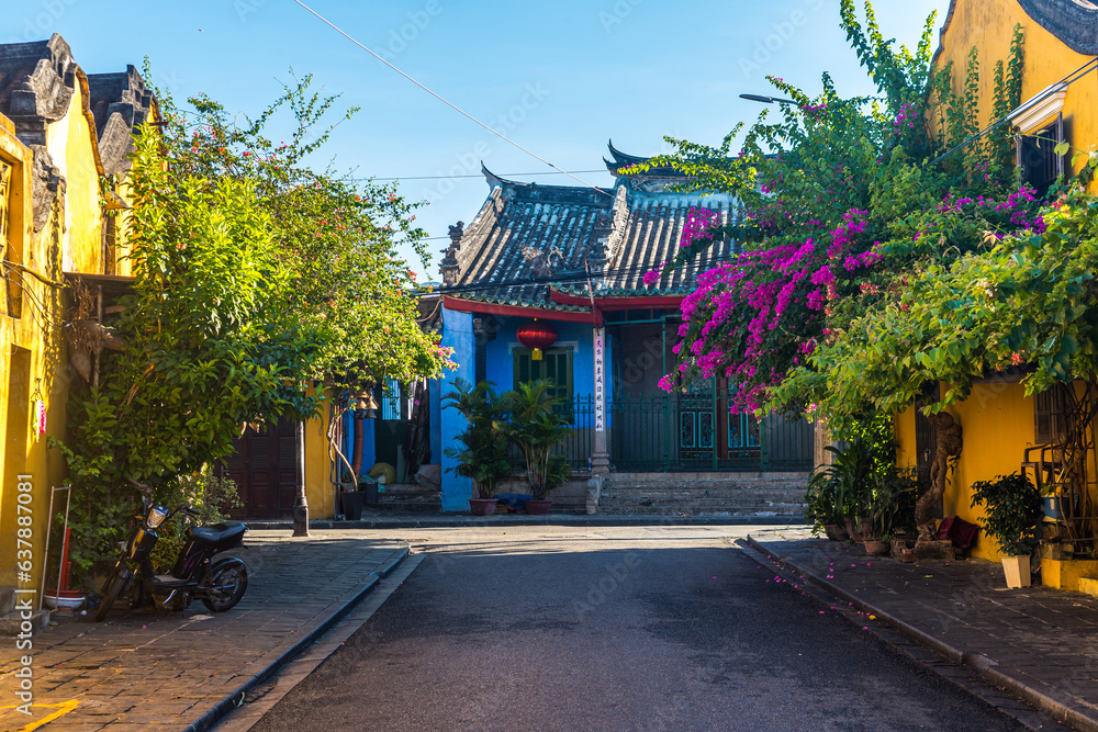 street view of hoi an old town, vietnam