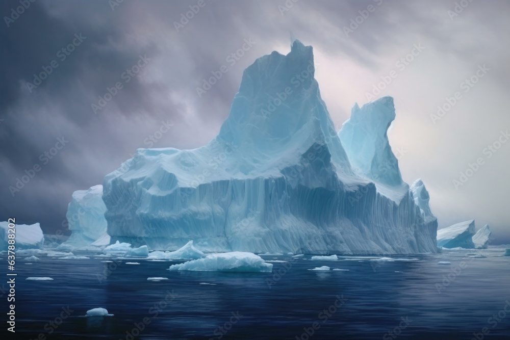 time-lapse of iceberg calving process
