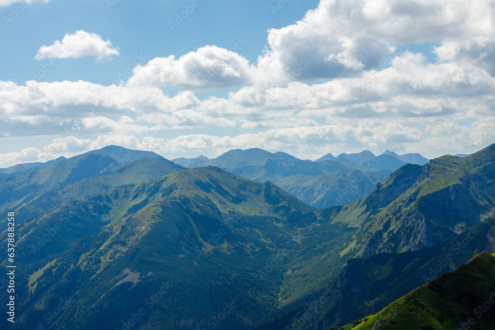 Summer Tatra Mountains, Poland, Zakopane, beautiful landscape from Kasprowy Wierch