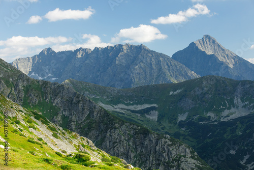 Fototapeta Naklejka Na Ścianę i Meble -  Summer Tatra Mountains, Poland, Zakopane, beautiful landscape from Kasprowy Wierch