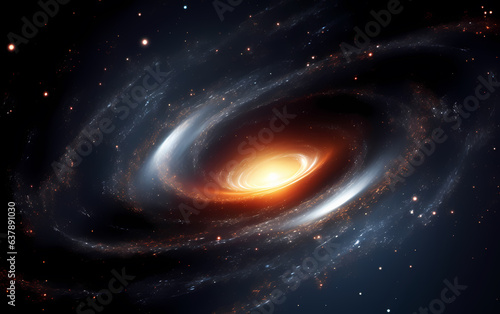 Black hole in galaxy digital art scientists background