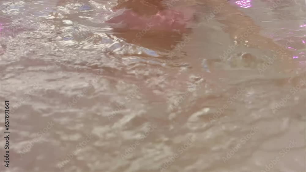Girl takes therapeutic bath at the beauty salon Girl takes therapeutic bath at the beauty salon