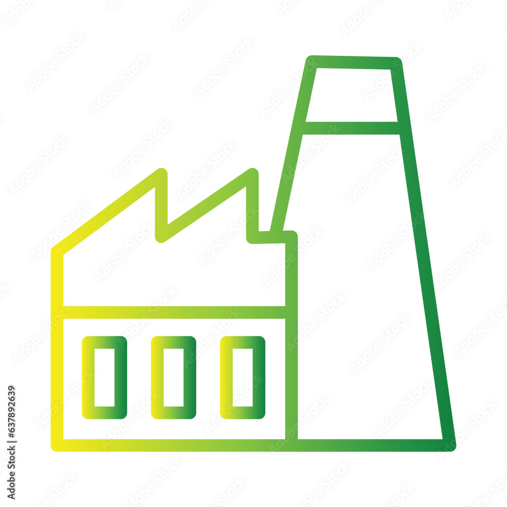 Building Factory Oil Gradient Icon Building Factory Oil Gradient Icon