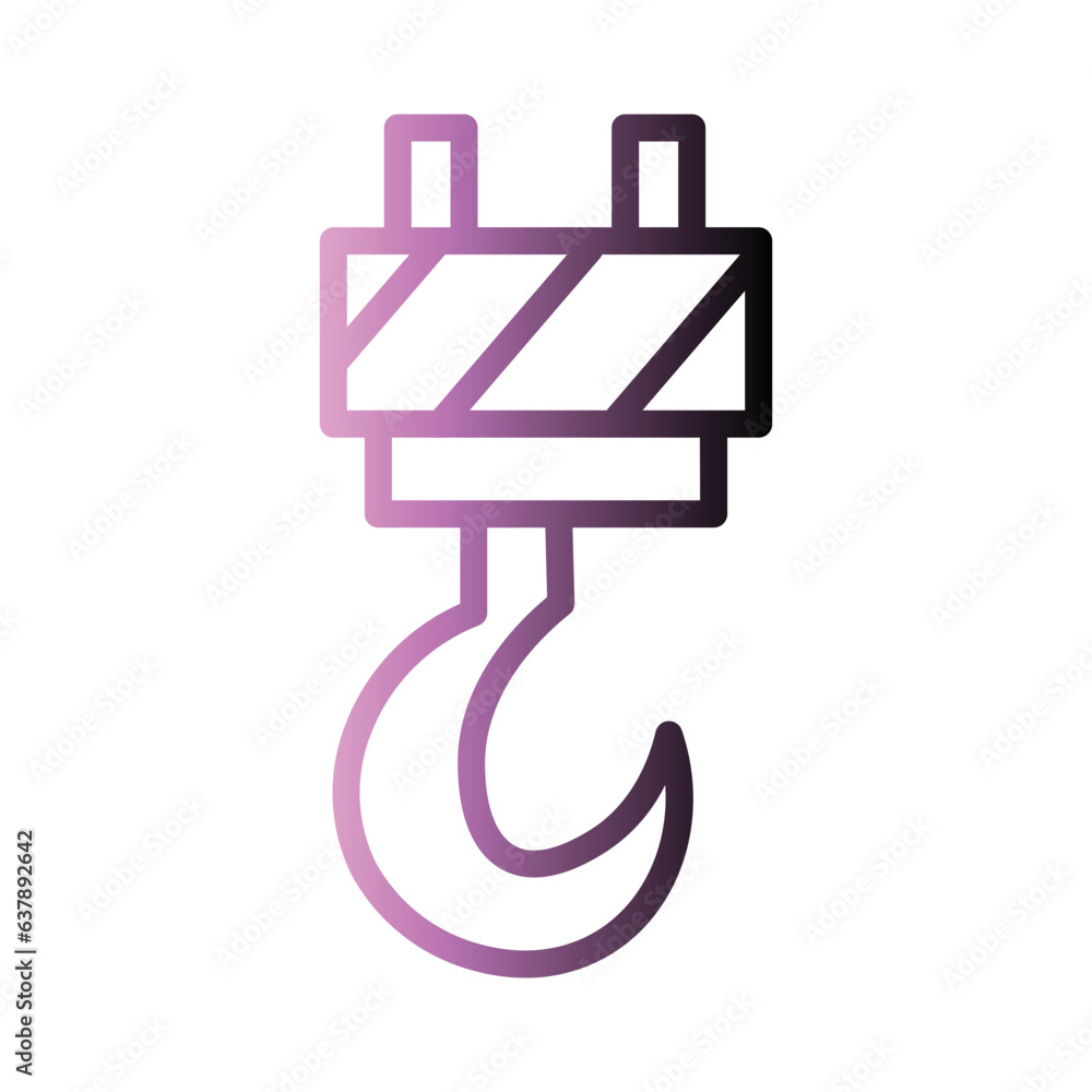 Building Crane Hock Gradient Icon Building Crane Hock Gradient Icon