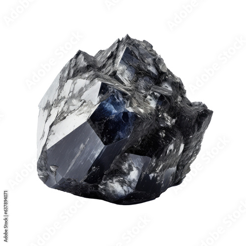black sapphire isolated on white