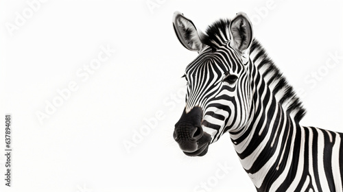 Zebra isolated on white background © UsamaR
