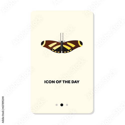Beautiful bright butterfly flat vector icon. Insect isolated sign. Butterfly concept. Vector illustration symbol elements for web design and apps