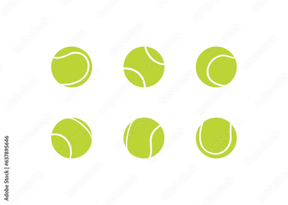Padel tennis ball set vector design