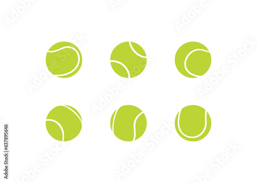 Padel tennis ball set vector design