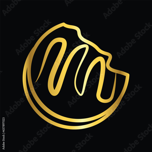 gold biscuits icon, vector, template, logo, trendy, collection, flat, design