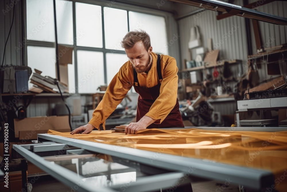 quality control inspection of finished solar panels in factory