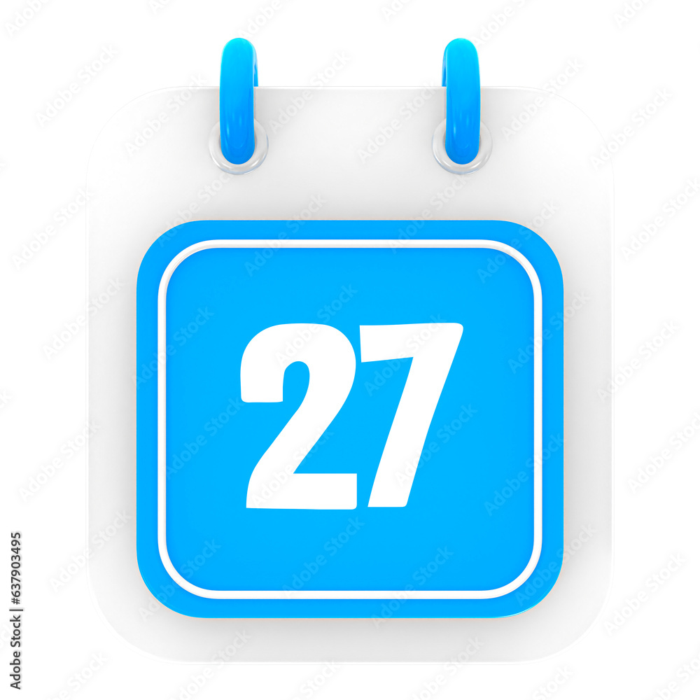 calendar 3d render of day calendar 3d render of day