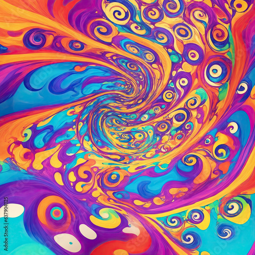 Abstract rainbow color swirl illustration background