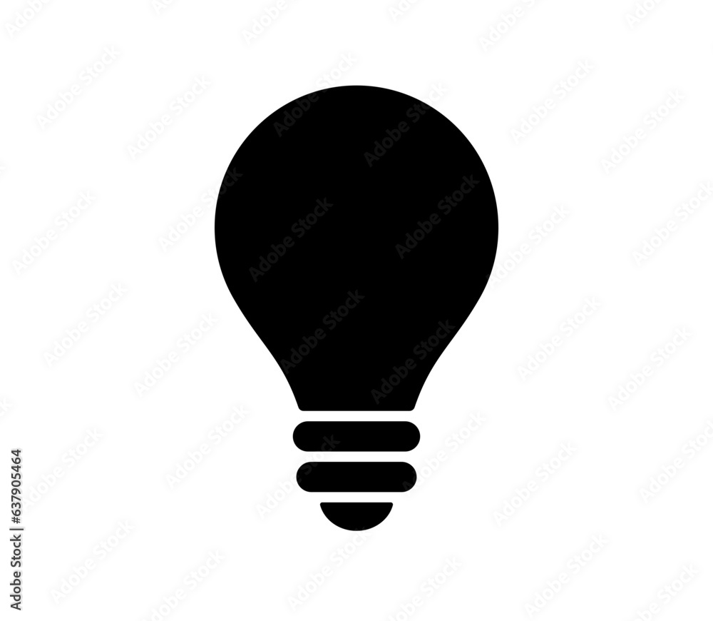 Light bulb icon. High quality vector black icon. Light bulb icon. High quality vector black icon.