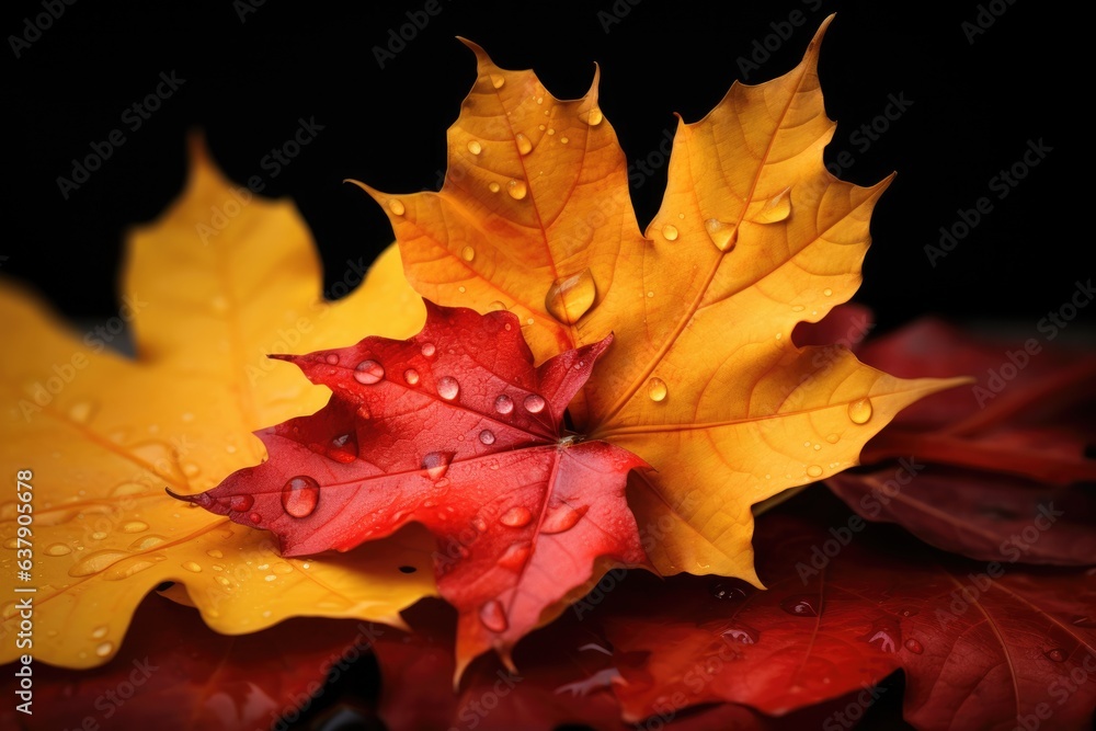 A dew-covered leaf up close
