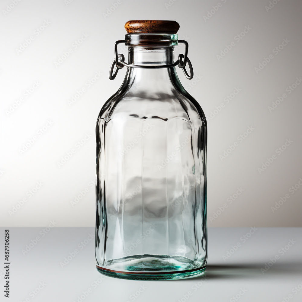 Elegant unique glass bottle Elegant unique glass bottle