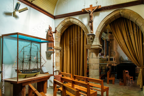 the Church Notre-Dame de Bonne-Nouvelle in Brehat island, Cotes d'Armor, France