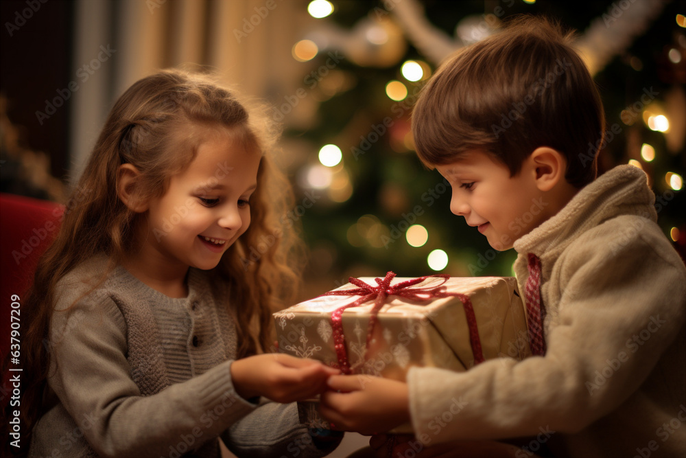 Children are waiting and celebrating Christmas and New Year. Children are waiting and celebrating Christmas and New Year.