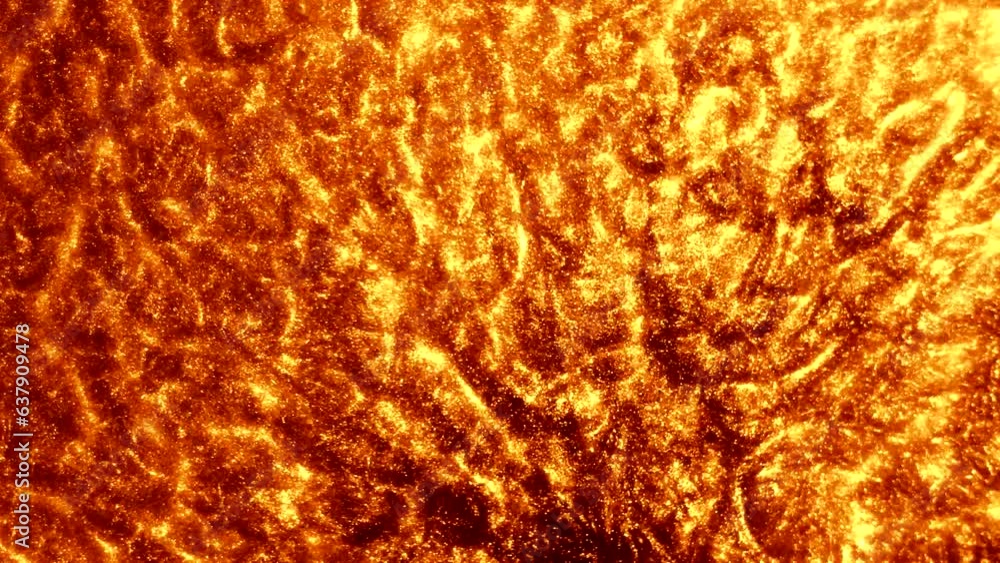 Sun surface in details morphing magma energy abstract art background reveal artistic grunge color cloud flow texture overlay spread effect particles motion intro