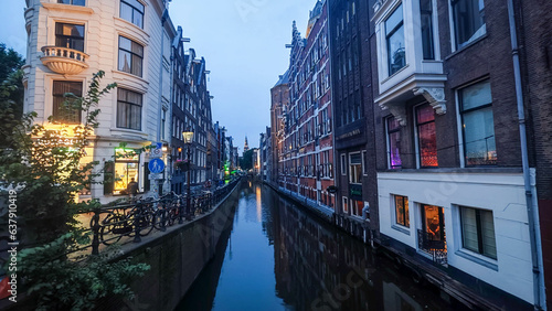 Channel in the center of Amsterdam on Holland © fotoember