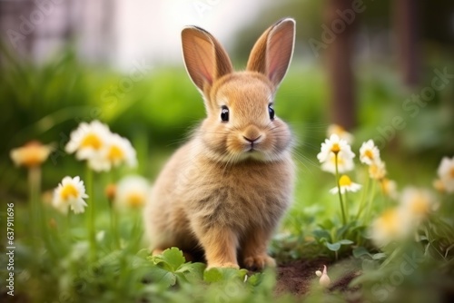 Cute Easter Bunny in the garden - stock picture © 4kclips