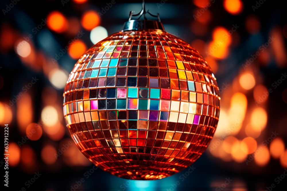 Obraz premium christmas ball on a background of a christmas tree.