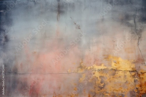 Industrial Meets Ethereal Backdrop - Grunge Background Texture, Fused with Shades of Concrete Gray, Twilight Sky, Neon Blush, and Lustrous Gold - Grunge Wallpaper created with Generative AI Technology