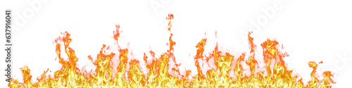 Fire flame on transparent background isolated png...