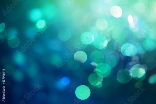 Blurred blue and green lights