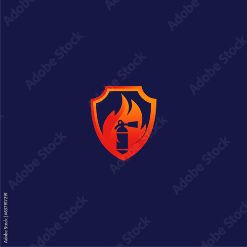 shield and fire vector
