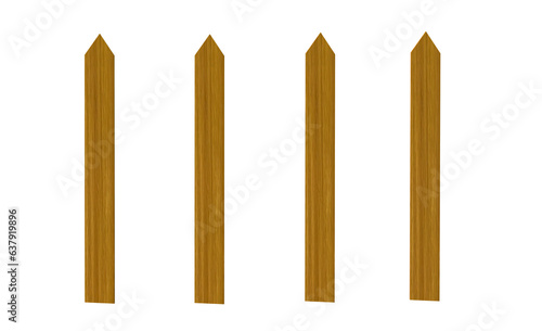 brown wooden fence transparent background Can be used as an illustration of a scene Wooden fence design and decoration PNG