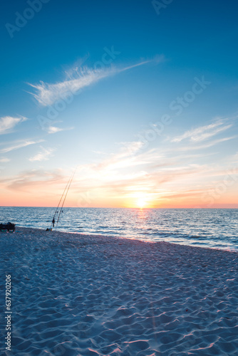 Fototapeta Naklejka Na Ścianę i Meble -  sunset over the baltic sea in poland