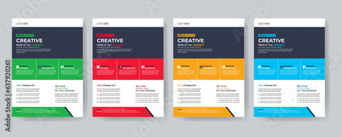 flyer. newest trendy creative corporate multipurpose minimal official business advertising magazine poster flyer with creative corporate trendy geometric shape template print design