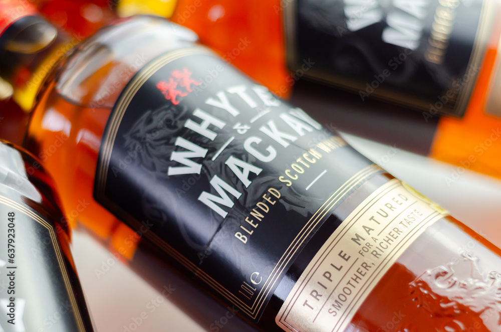 LONDON, UNITED KINGDOM JULY 23, 2022 Blended Scotch whiskey with a