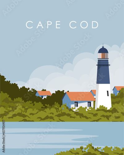 Cape Cod Massachusetts travel poster