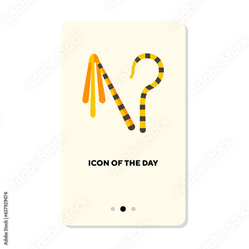 Egyptian cult flat icon. History, faith, ancient isolated vector sign. Culture and religion concept. Vector illustration symbol elements for web design and apps
