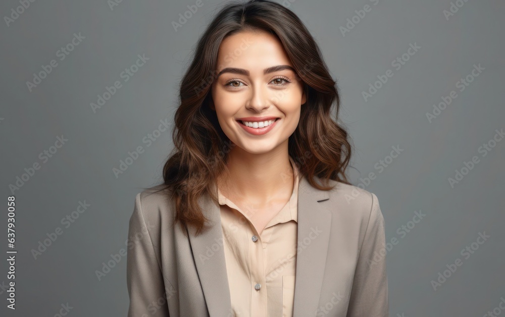 Portrait of a business woman in nice suit in clean background Portrait of a business woman in nice suit in clean background
