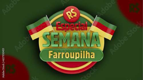 selo 3d ''especial semana farroupilha'' 