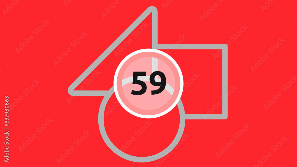 59 Seconds Timer Media Title Stock Template | Adobe Stock