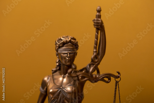 Lady Justice, law library c...