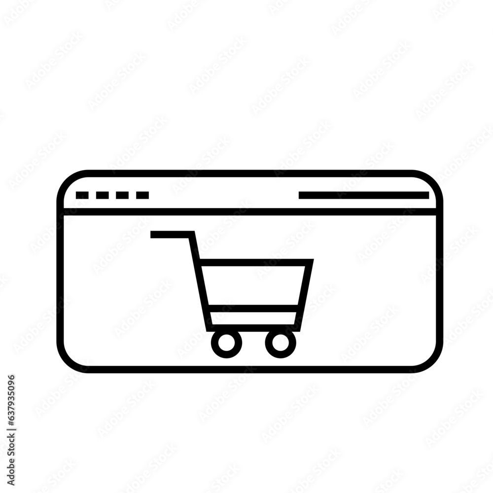 Delivery Shopping Icon Style Line Delivery Shopping Icon Style Line