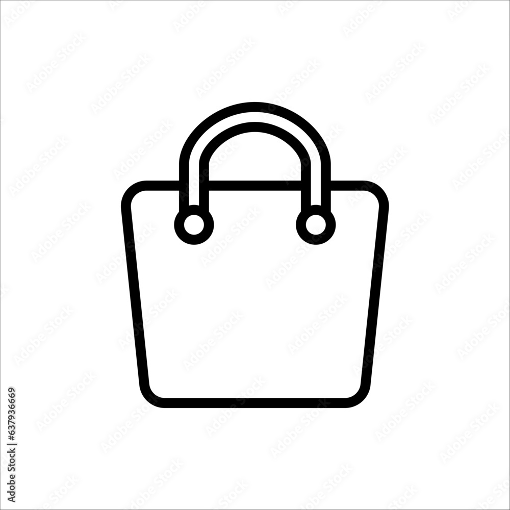 Shopping Bag Icon for web design, Vector isolated on white background Shopping Bag Icon for web design, Vector isolated on white background