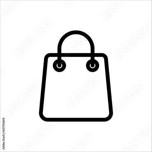 Shopping Bag Icon for web design, Vector isolated on white background