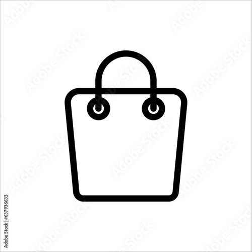 Shopping Bag Icon for web design, Vector isolated on white background