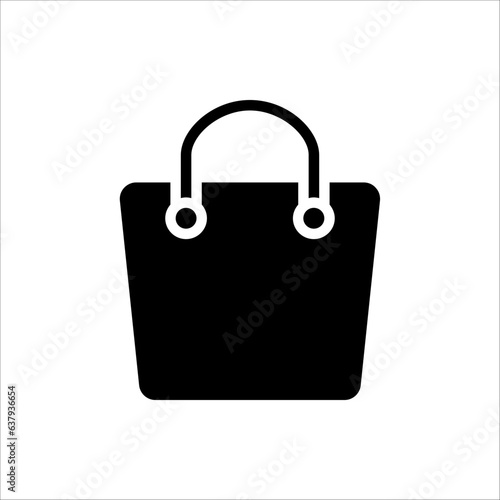 Shopping Bag Icon for web design, Vector isolated on white background